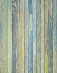 Papier peint Bois – Planches bois verticales usées colorées