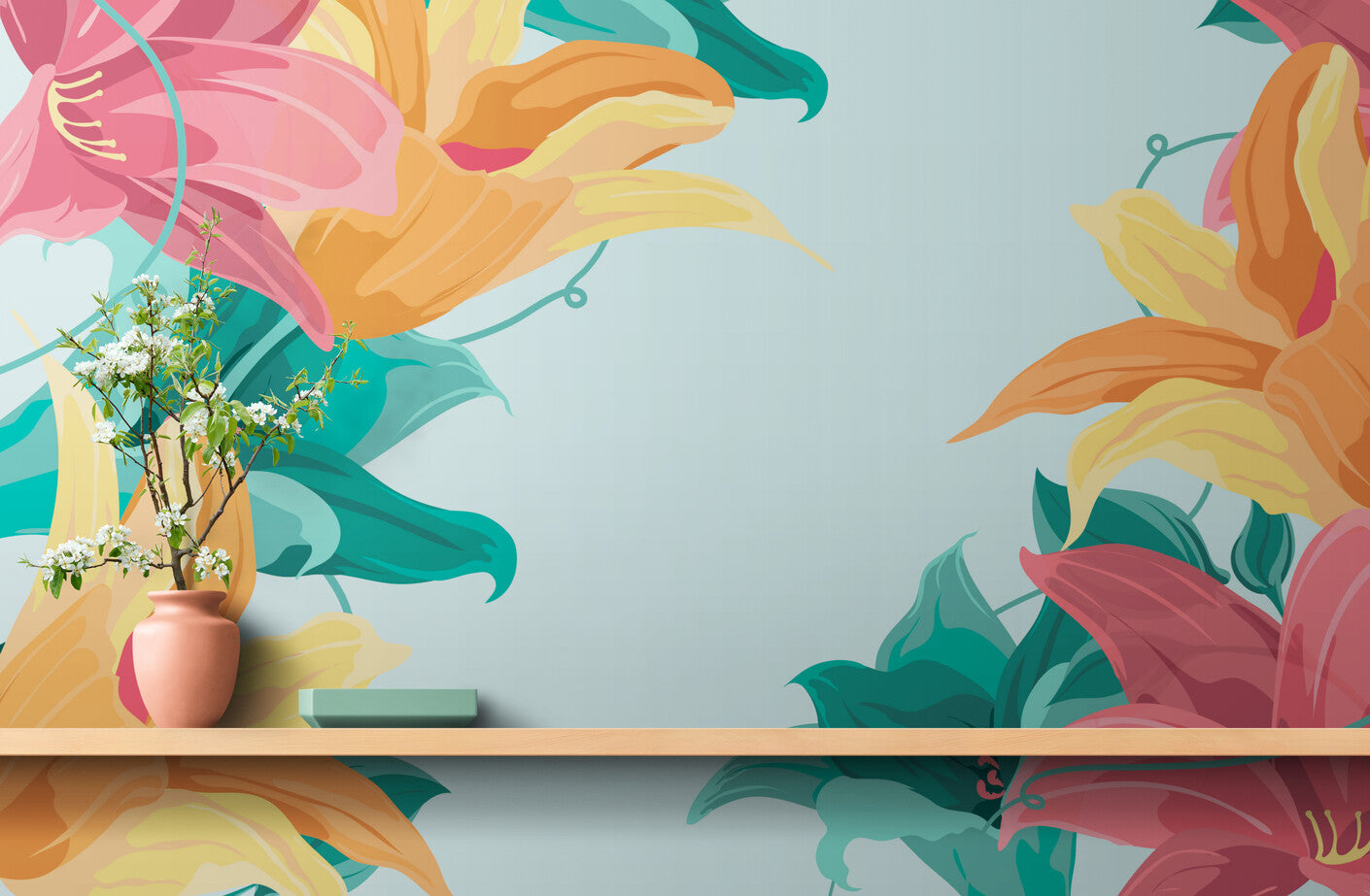 Floral Wallpaper - Colorful Exotic Lilies