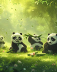 Papier Peint Enfant - Pandas Joueurs