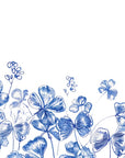 Papier peint fleuri - tapis de petites fleurs bleues