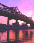 Urban wallpaper – bridge at dusk