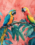 Papier Peint Exotique - Feuillage Tropical Et Perroquet