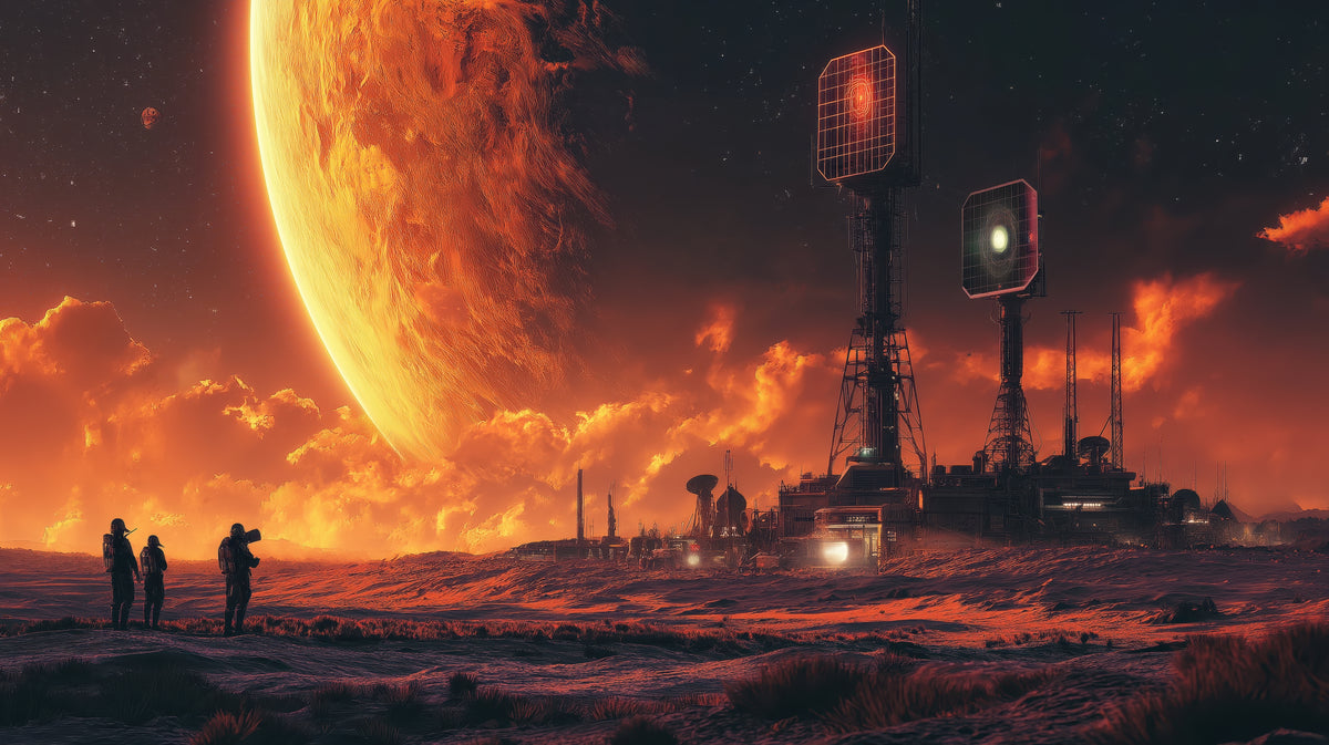 Science fiction-tapet - Rumkoloni