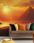 Papier Peint Coucher De Soleil - Pyramide Gizeh