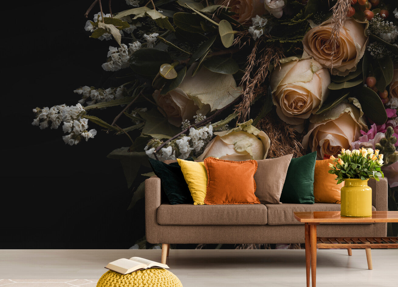 Floral Wallpaper - Dark Bouquet