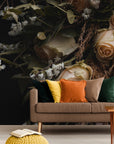 Papier Peint Floral - Bouquet Sombre