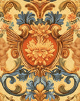 Papier peint baroque - dorures et ornements d'antan ocre
