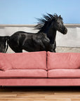 Papier Peint Animaux - Cheval Noir Majestueux
