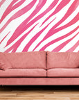 Striped Wallpaper - Pink Zebra