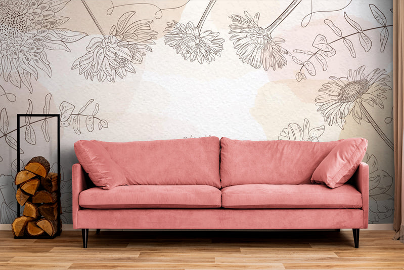 Floral Wallpaper - Vintage Linear