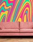Papier Peint Abstrait - psychédélique coloré
