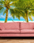 Papier Peint Panoramique - Plage Et Cocotiers Exotiques