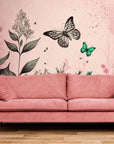 Foliage Wallpaper - Butterflies and Poetic Nature