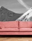 Papier Peint Montagne - Noir Et Blanc