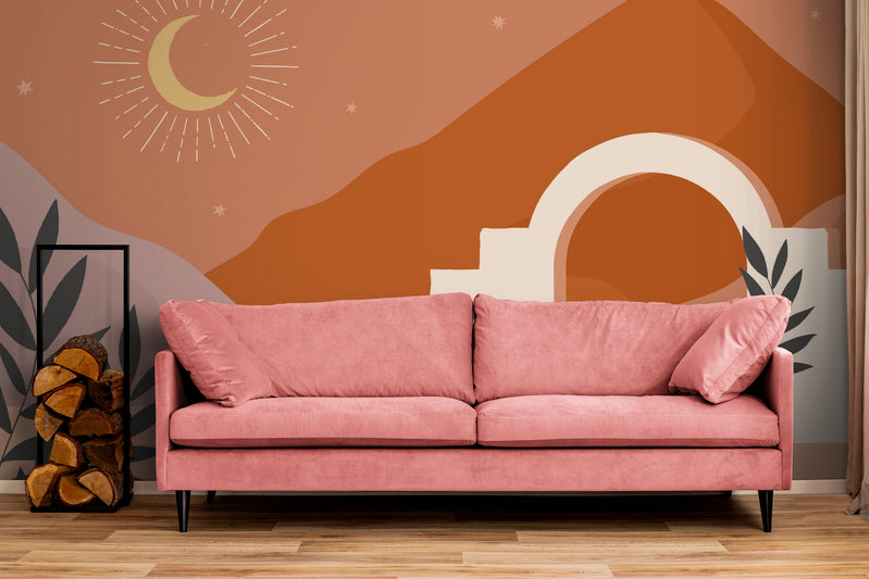 Papier Peint Boho - Paysage Architectural