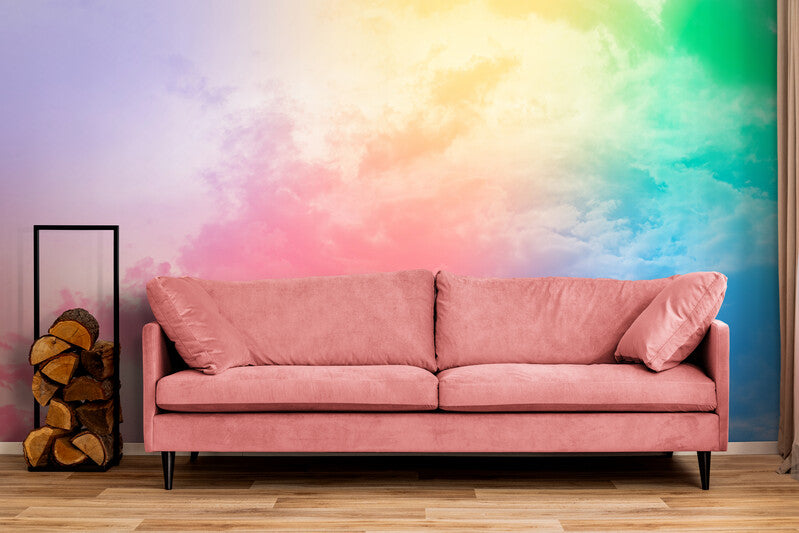 Papier Peint Design - Nuages Multicolores