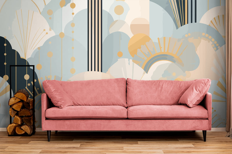 Papier Peint Art & Déco - Motifs Dorés