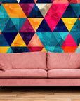Papier Peint Géométrique - Triangles Colorés