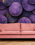 Papier Peint Abstrait - Rond Violet