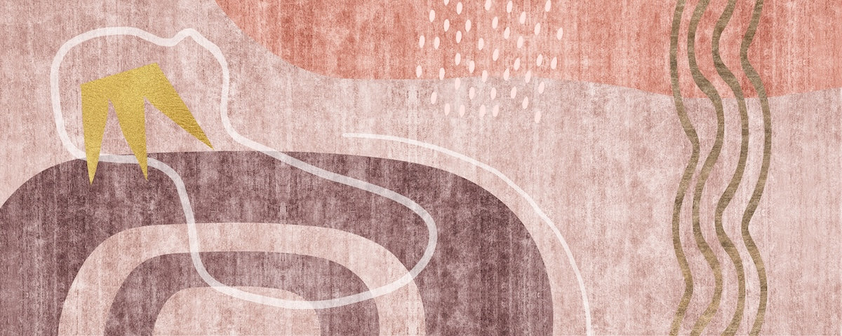 Papier peint abstrait - formes géométriques et arches roses