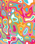Papier peint abstrait – Motifs organiques colorés