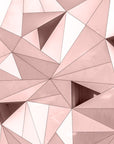 Papier Peint Géométrique - Gris Rose Et Doré