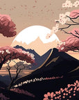Japanese Wallpaper – Cherry Blossoms in the Moonlight