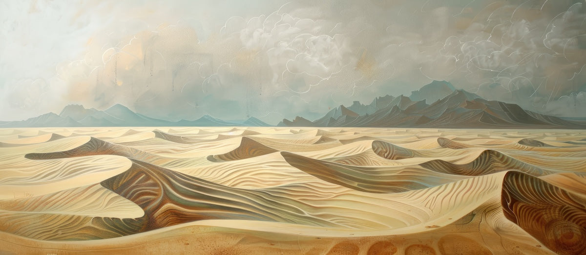 Papier peint déserts - dunes de sable doré