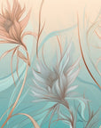 Nature wallpaper - feather grass on an azure blue background
