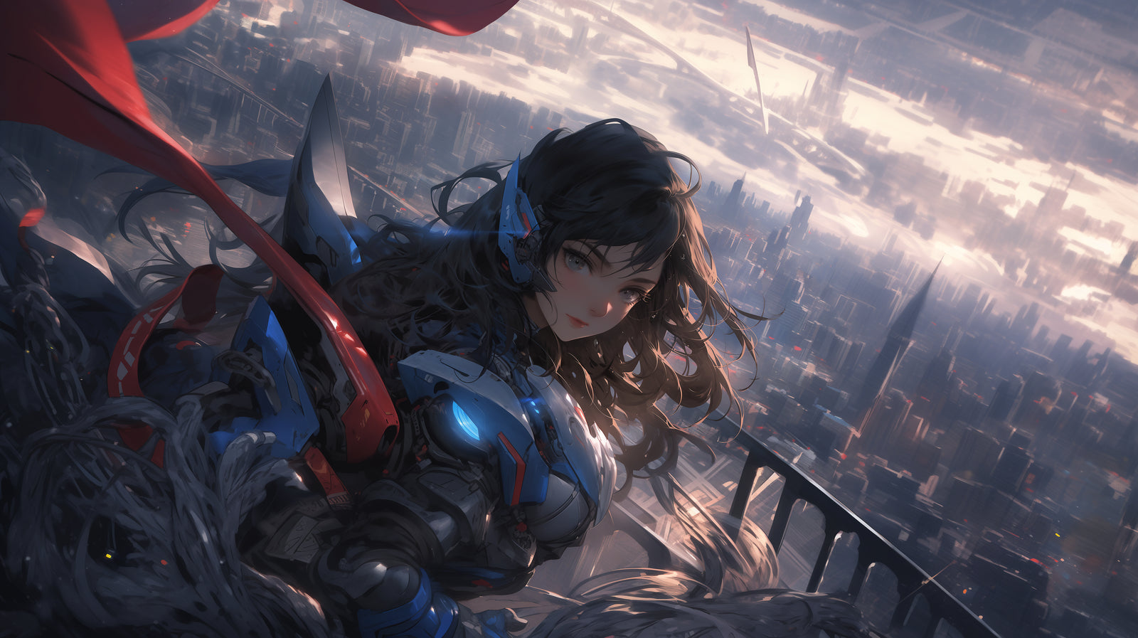 papier peint anime - guerrière en armure