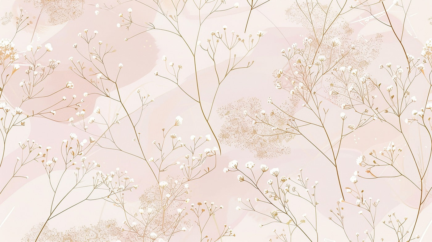 Papier Peint Floral - Petites Fleurs Délicates