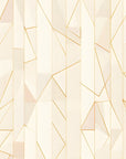Papier Peint Géométrique - Lignes Dorées Élégantes