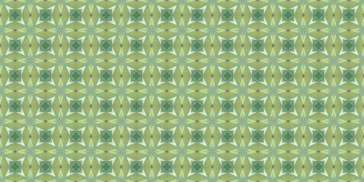 Papier peint rétro - losanges géométriques vert pastel