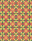 Papier peint rétro - rosaces graphiques orange et marron