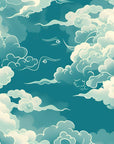 Papier Peint Japonais - Nuages Et Ciel Bleu