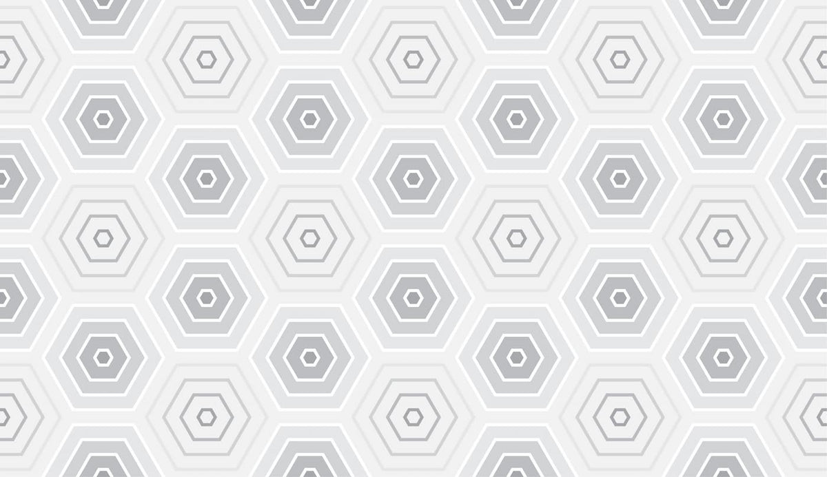 Papier Peint Géométrique - Hexagone Noir Et Blanc