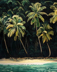 Papier Peint Paysage - Plage Et Forêt Sombre