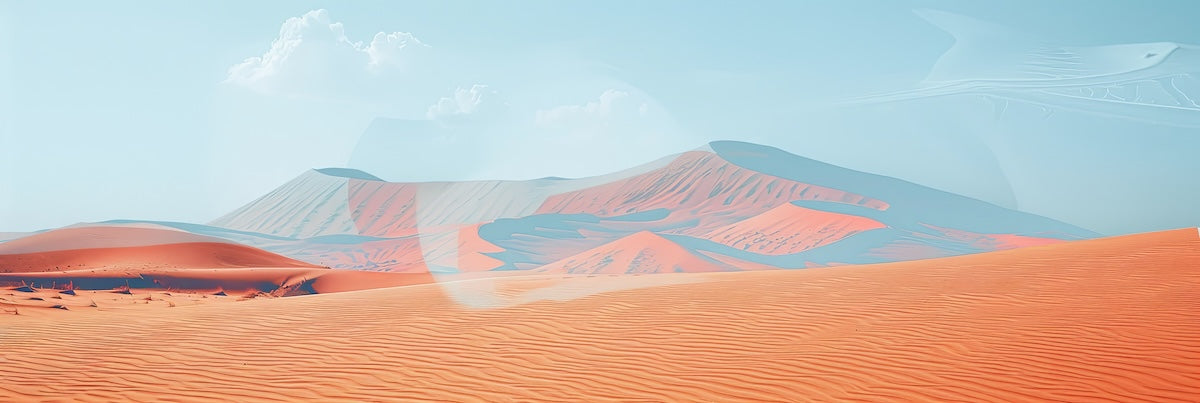Papier peint déserts - montagnes de sable rose