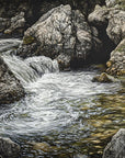 Papier peint cascades - torrent des gorges rocheuses