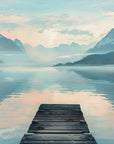 Papier Peint Paysage - Ponton Etendue D’eau