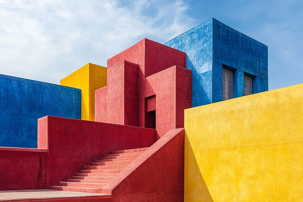 Papier Peint Paysage - Architecture Colorée