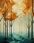 Papier Peint Abstrait - Forêt D’automne