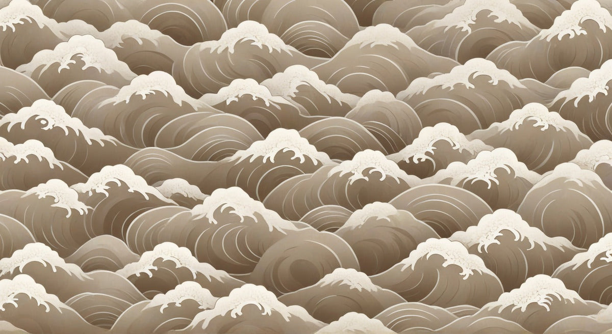 Papier Peint Japonais - Vagues Iconiques