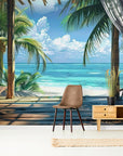 Papier Peint Panoramique - Terrasse Bord De Plage