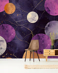 Papier Peint Art & Déco- Ciel Étoilé Violet