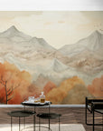 Papier Peint Nature - Montagnes Et Forêt D’automne