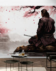 Papier Peint Japonais - Samouraï Méditation