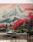 Papier Peint Japonais - Forêt Et Montagnes