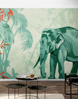 Papier Peint Jungle Tropicale - Eléphant