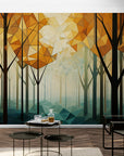 Papier Peint Abstrait - Forêt D’automne